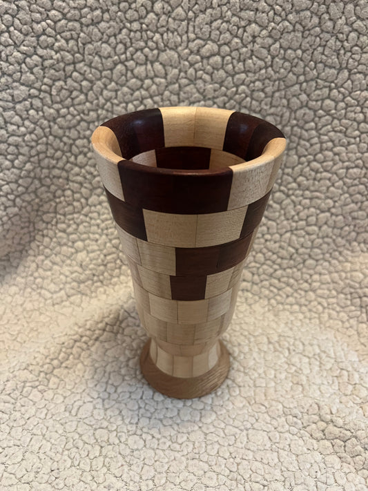 Tall segmented vase