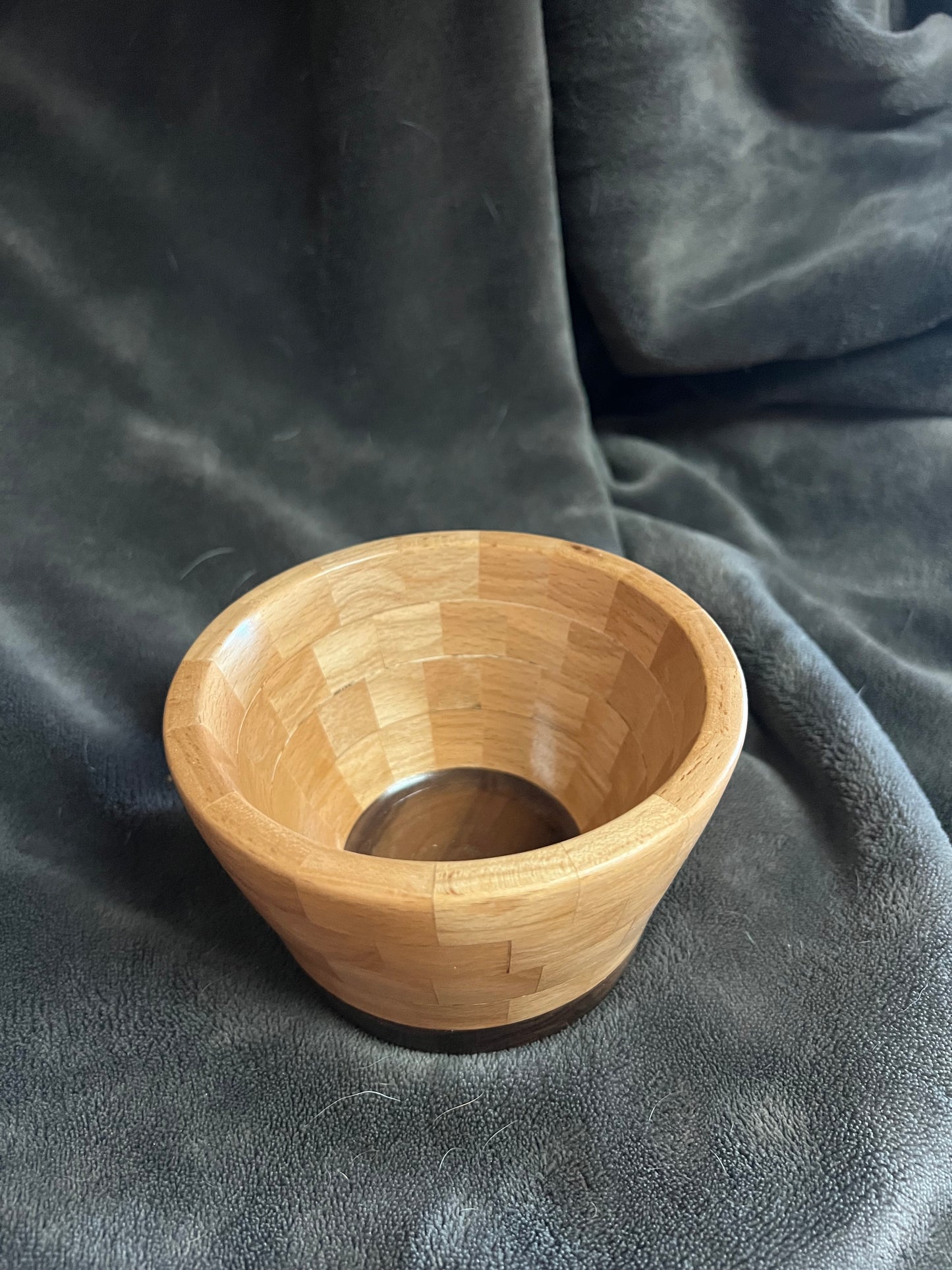 Segmented wooden bowl