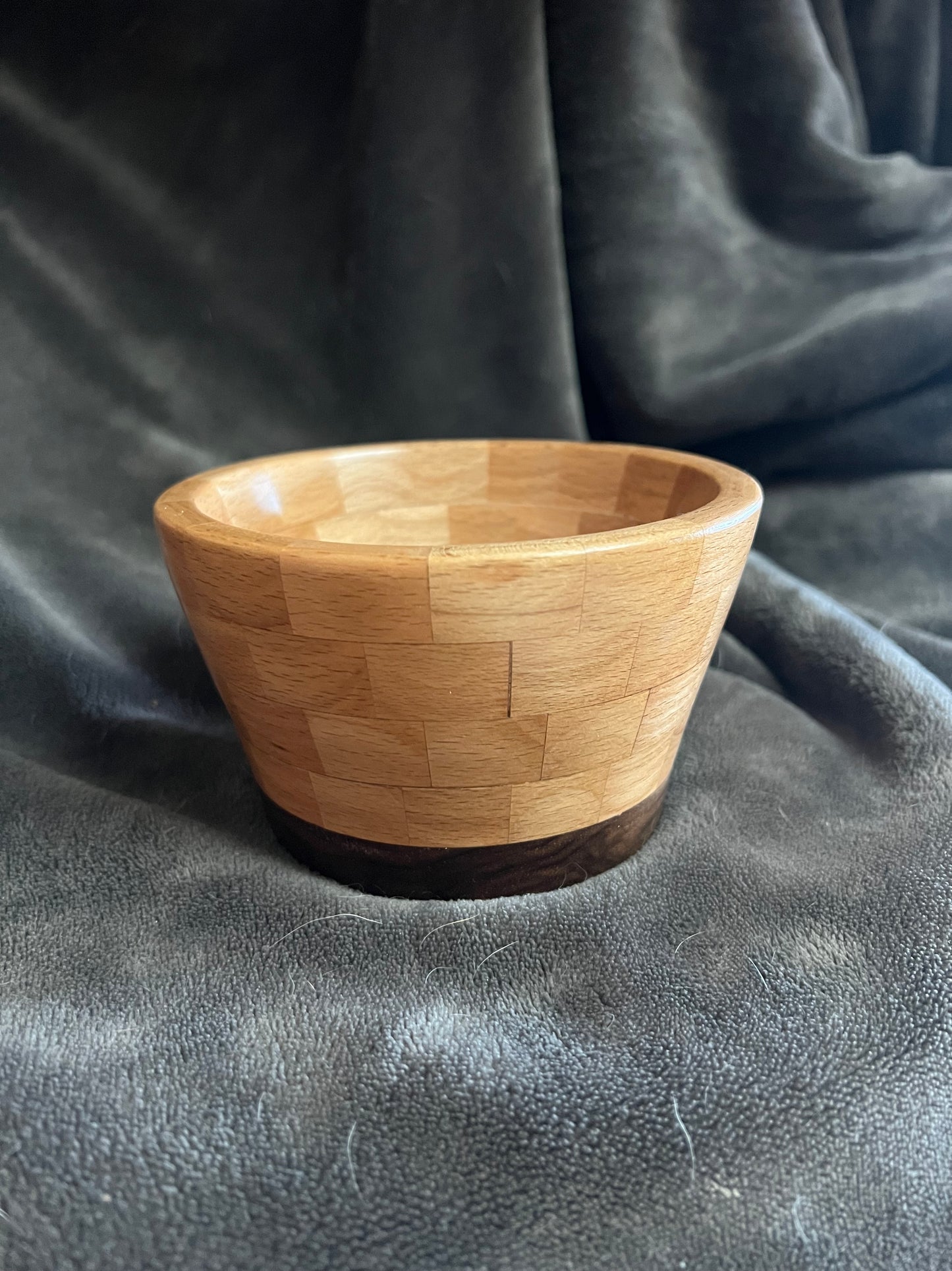 Segmented wooden bowl